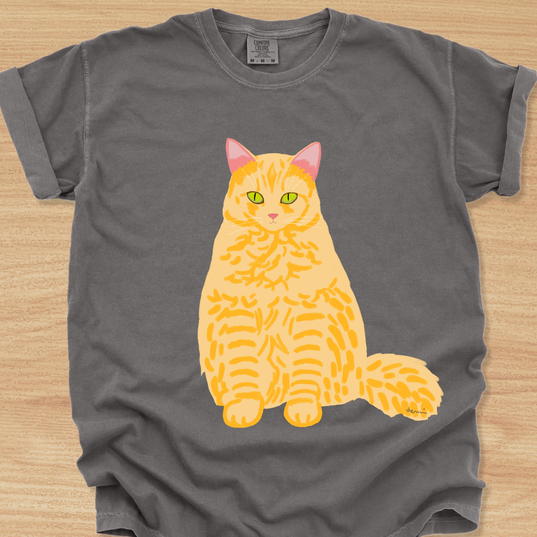 Unisex Fluffy Orange Tabby Cat T-shirt