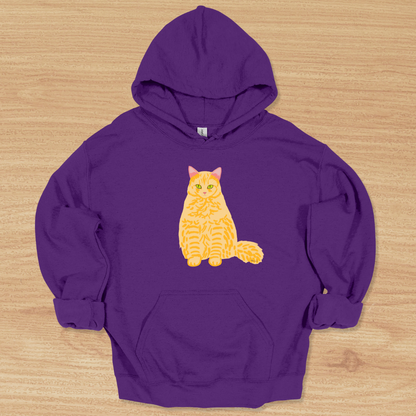 Unisex Fluffy Orange Tabby Cat Hoodie