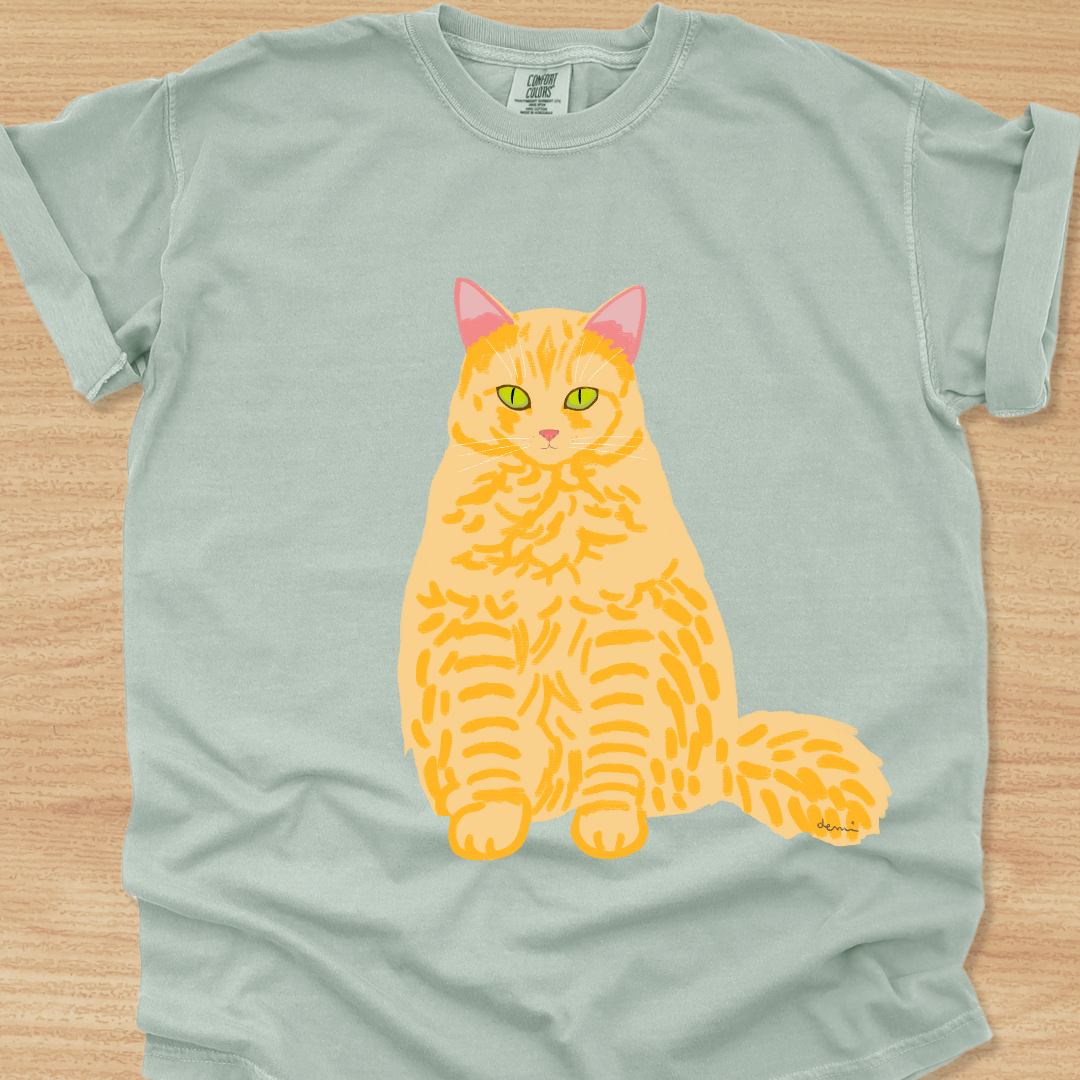 Unisex Fluffy Orange Tabby Cat T-shirt