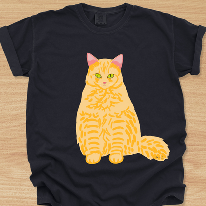 Unisex Fluffy Orange Tabby Cat T-shirt