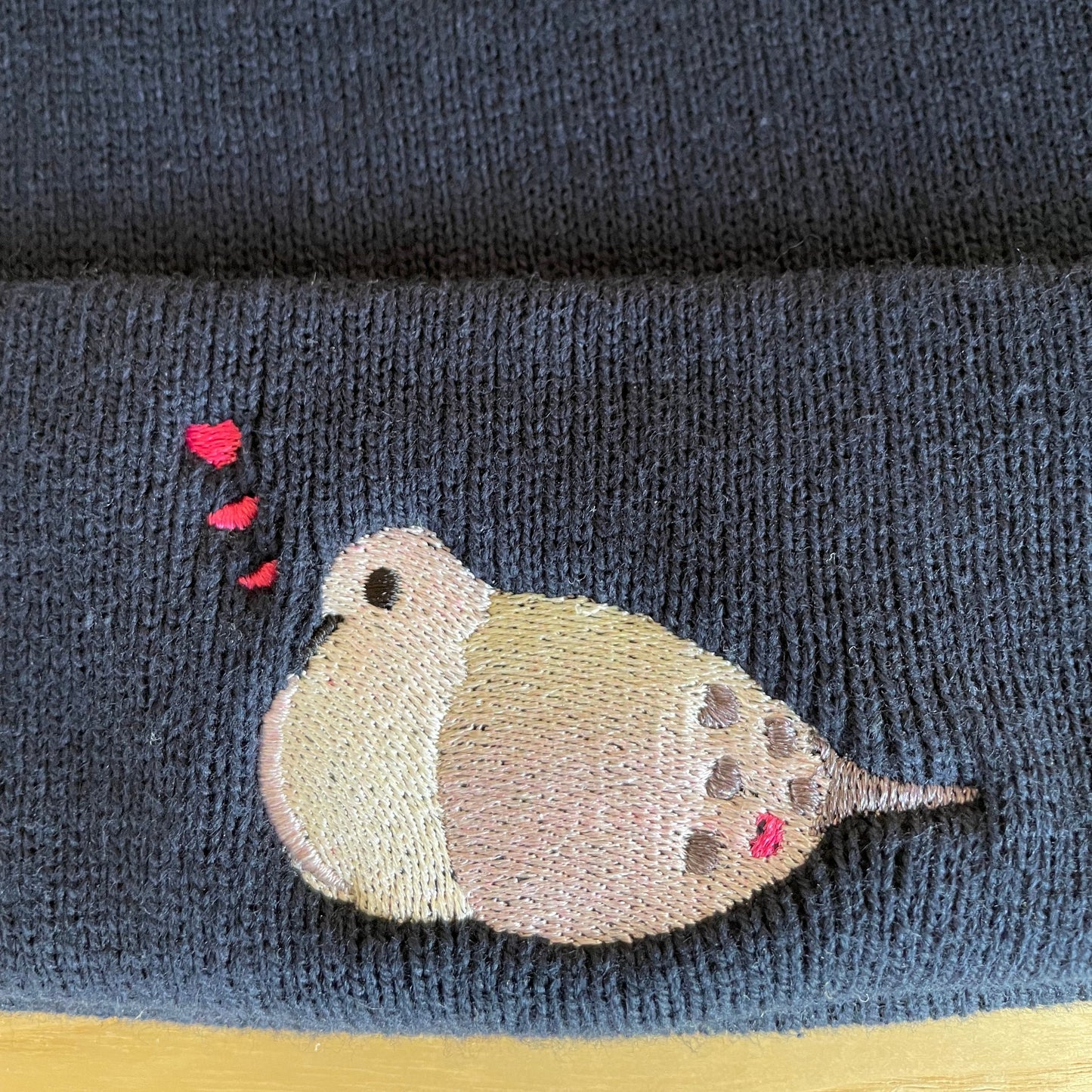 Embroidered Beanie - Mourning Dove